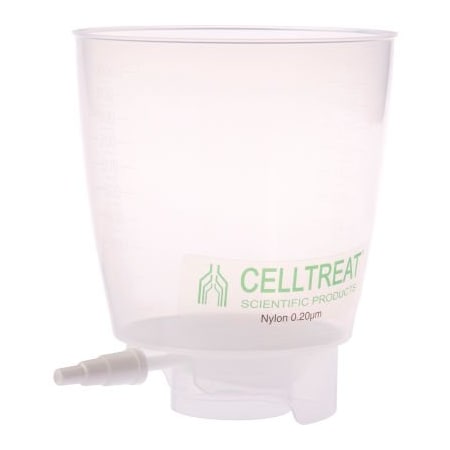 Celltreat Scientific Products CELLTREAT 1000mL PP Bottle Top Filter, Nylon Filter, 0.20m, 90mm, Non-Sterile, 12/PK 229738